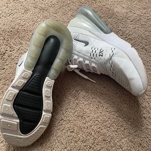 Nike Air Max 270 White and Gray Sneakers